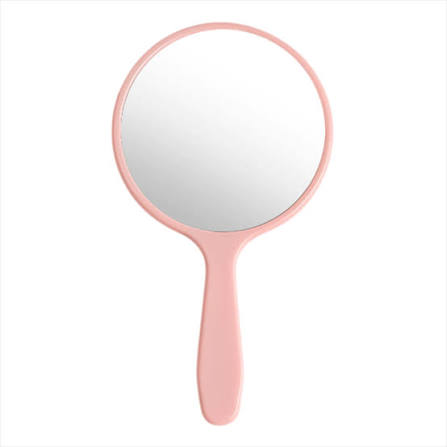 Espelho de bolso rosa com cabo, brinde incluso