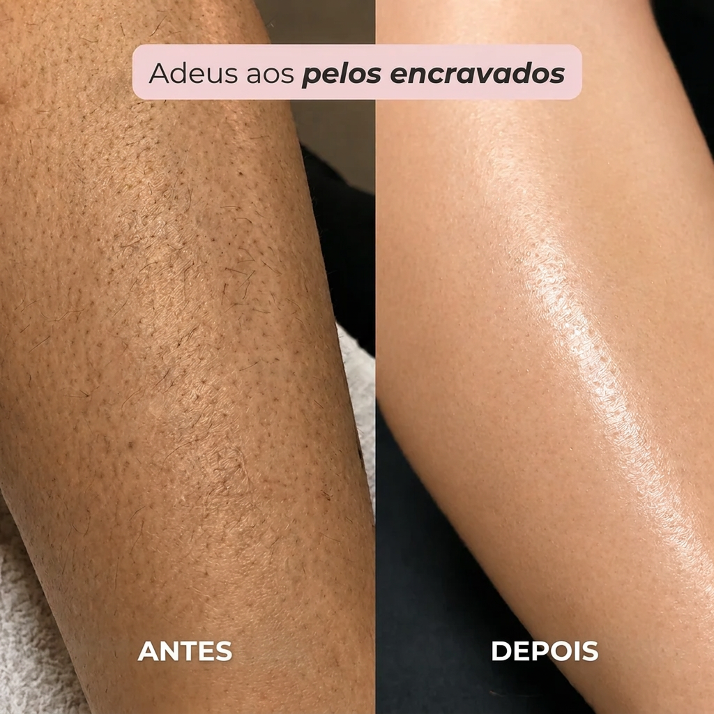 Antes e depois: menos pelos encravados